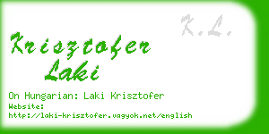 krisztofer laki business card